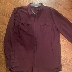 Vans Men's Deep Burgundy Casual Shirt